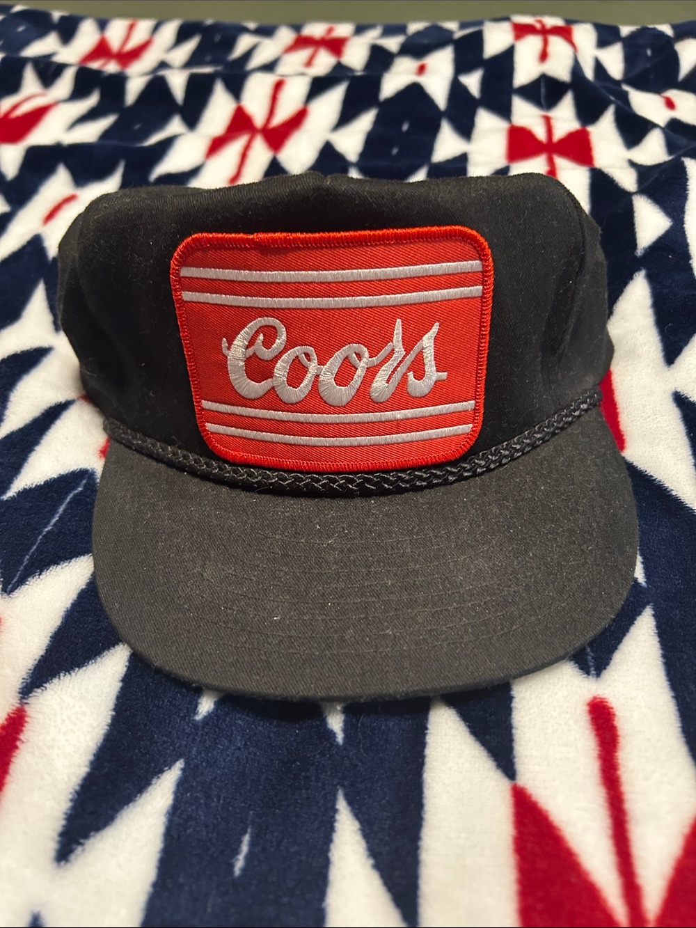 Black Baseball Cap with Visible Headmost Label